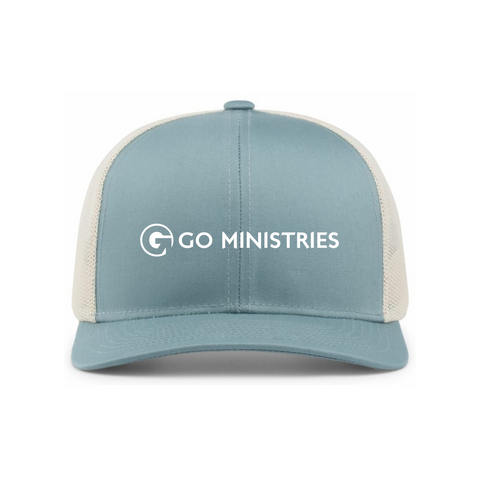 Smoke Blue and Grey GO Ministries Trucker Hat