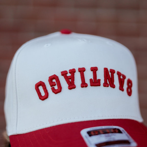 Santiago Hat – Ivory & Red