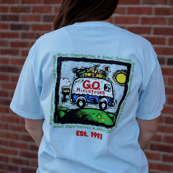 Light Blue Vintage Van T-Shirt