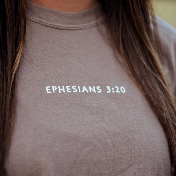 Ephesians 3:20 T-Shirt – Espresso