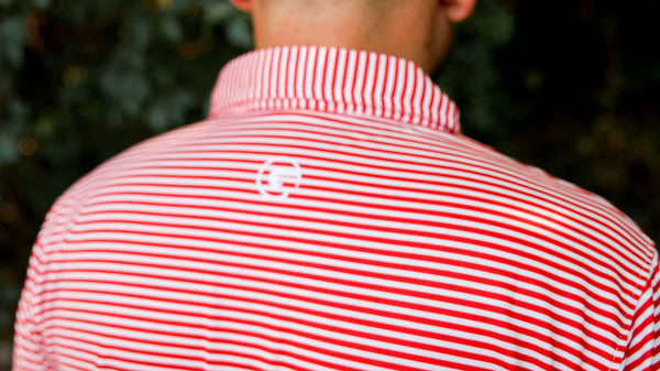 GO Golf Polo - Red Stripes