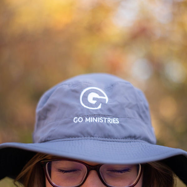 Bucket Hat with White Logo